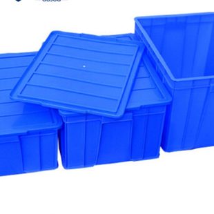 零件收纳盒整理配件箱塑料盒胶框五金工具盒 固乡周转箱 蓝色带盖