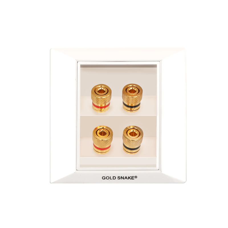 四位音响插座面板86型音频音箱多媒体接线香蕉插头4mm母座