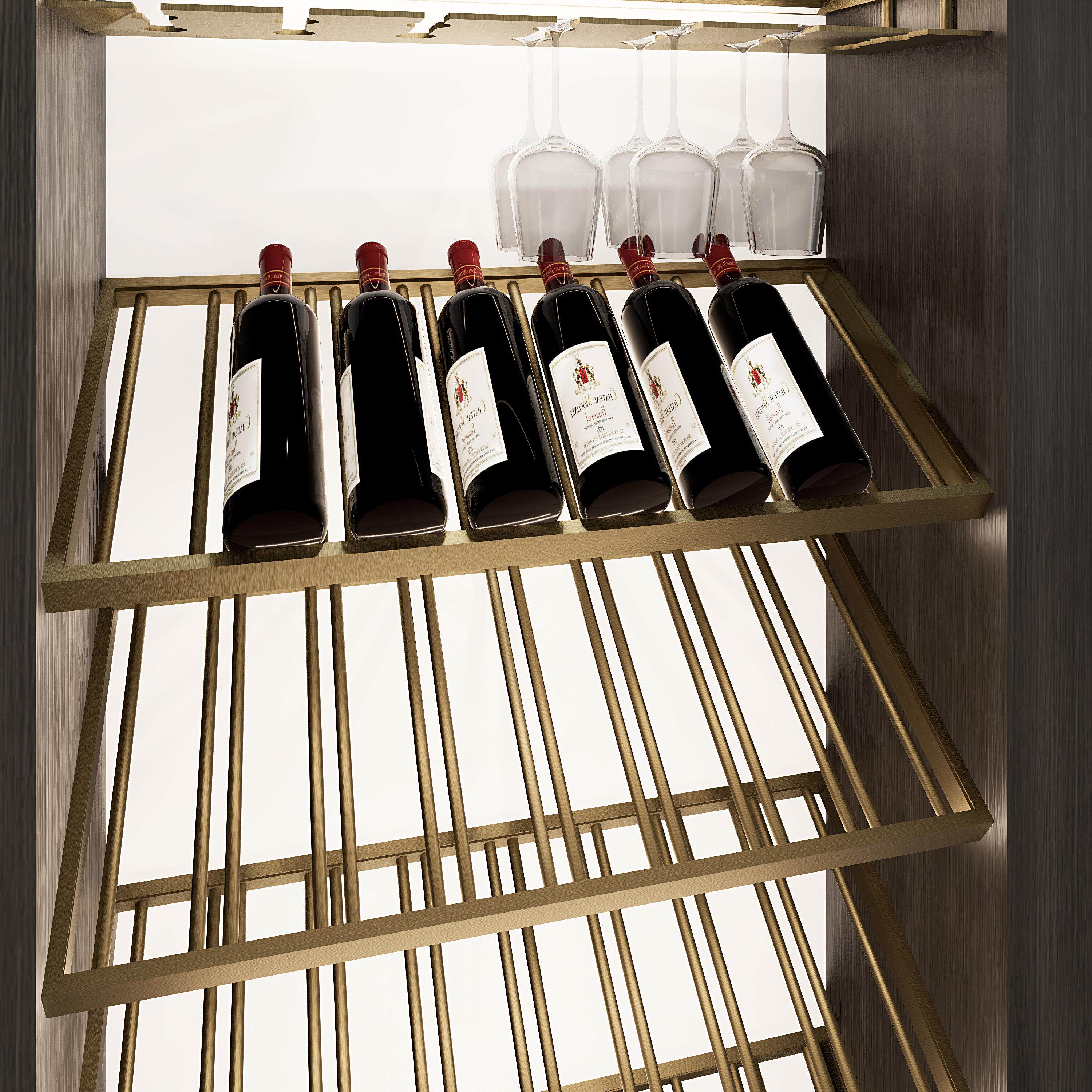 金属发光红酒架定制意式极简斜放躺酒架酒瓶托 托架轻奢高定铝合