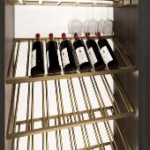 金属发光红酒架定制意式 极简斜放躺酒架酒瓶托 托架轻奢高定铝合