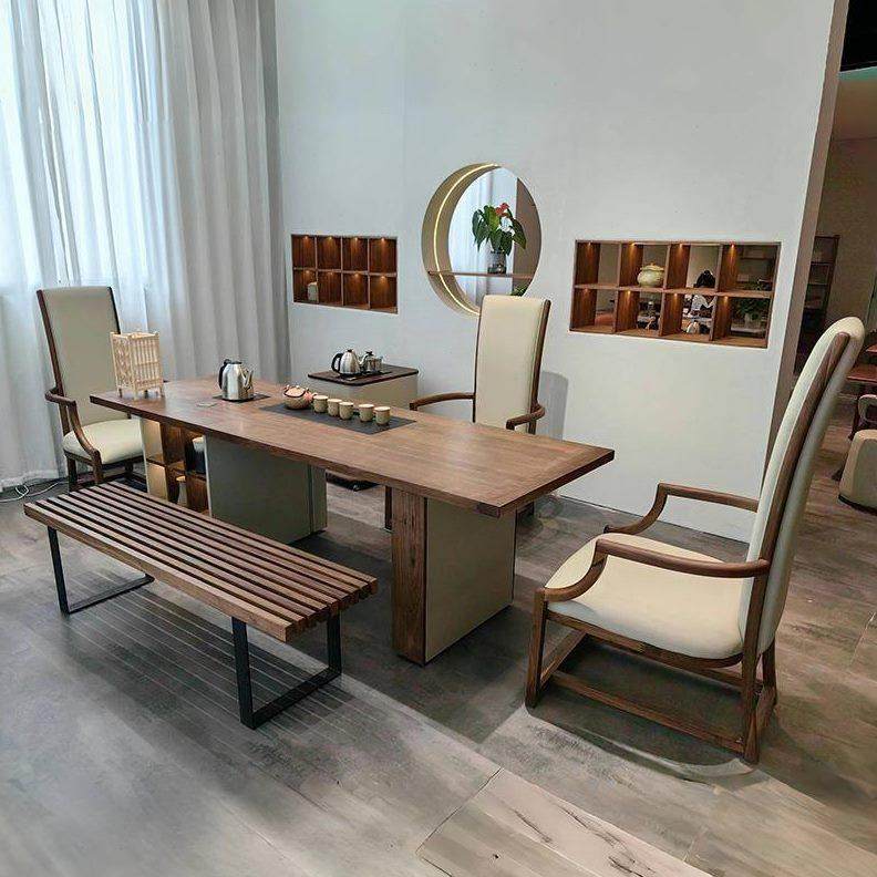 新中式黑胡桃木茶桌2024新款高端办公室实木茶台客厅家用泡茶桌,住宅家具,家用茶台/茶桌,淘宝优惠券,粉丝福利购,淘宝优惠卷