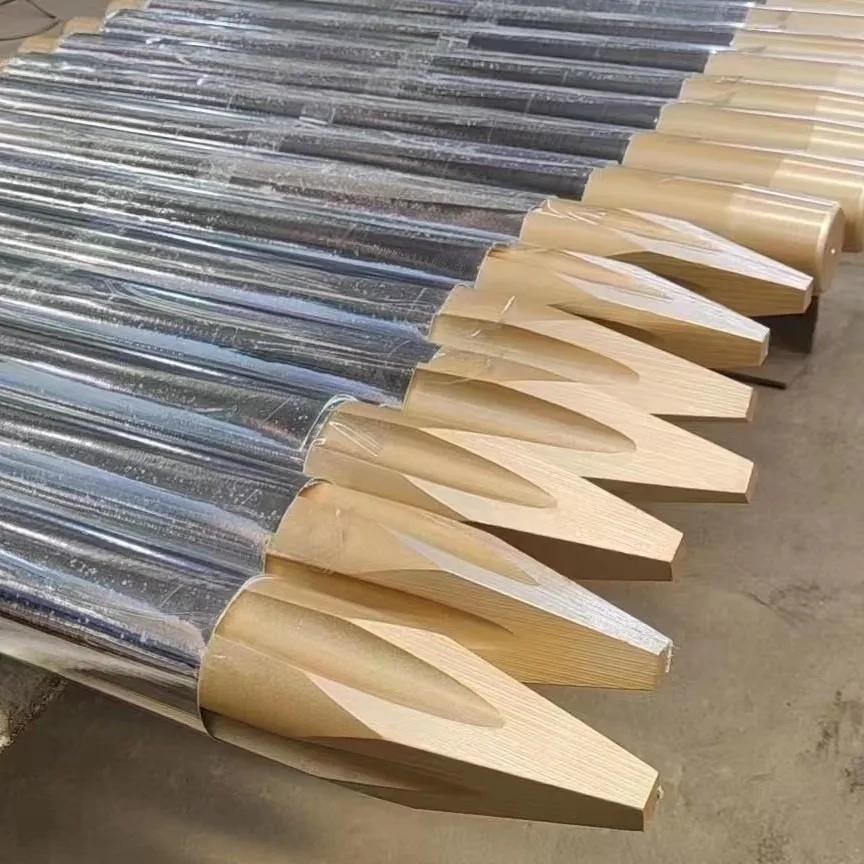 挖机破碎锤钎杆45/53/68/100/140/155炮头炮机耐磨炮钎42精钢材质