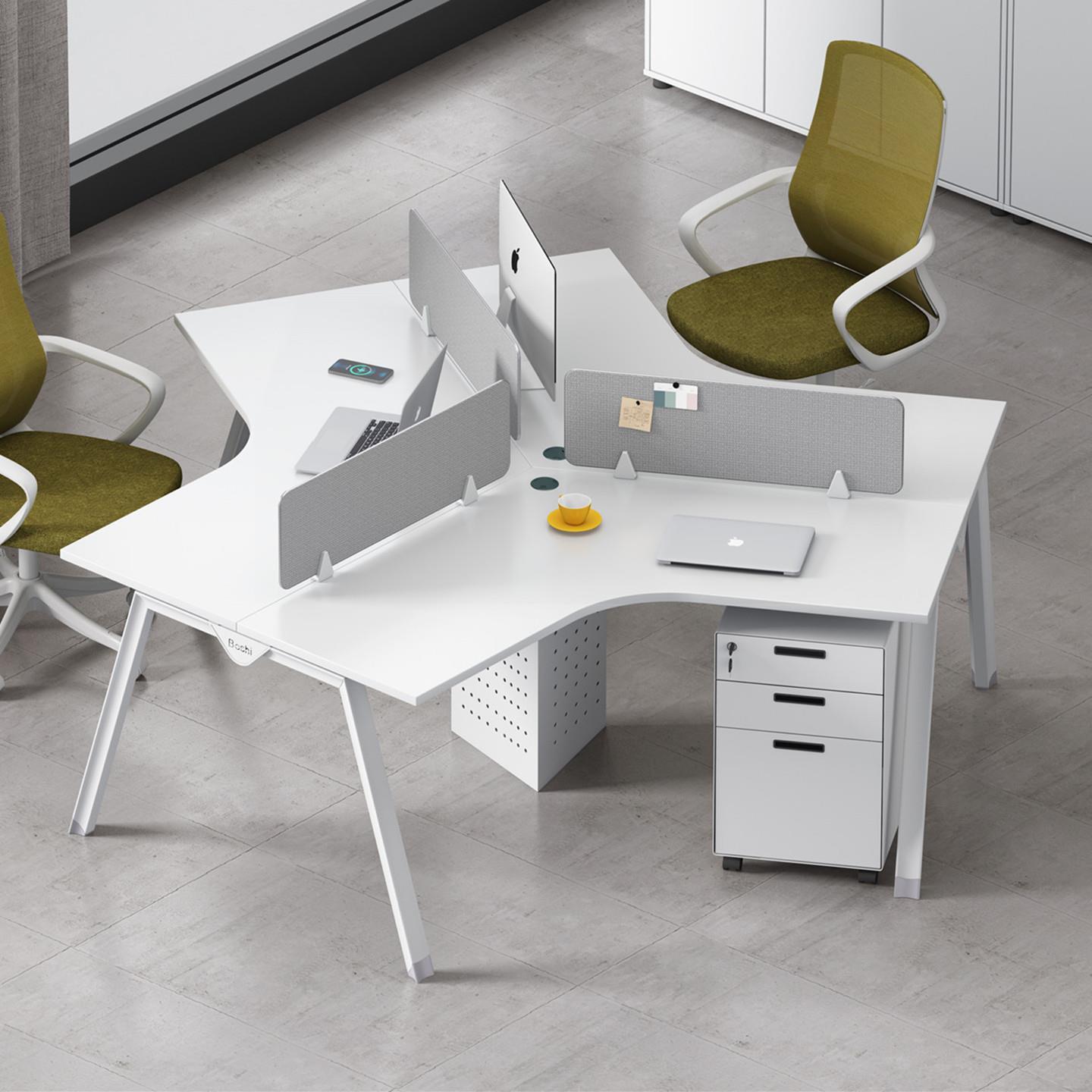 格诺瓦简约组合屏风卡位多人职员办公桌三人多人工作位电脑办公桌