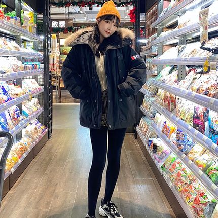 羽绒服冲锋衣女加绒加厚工装户外冬季保暖防风外套 滑雪服男潮牌