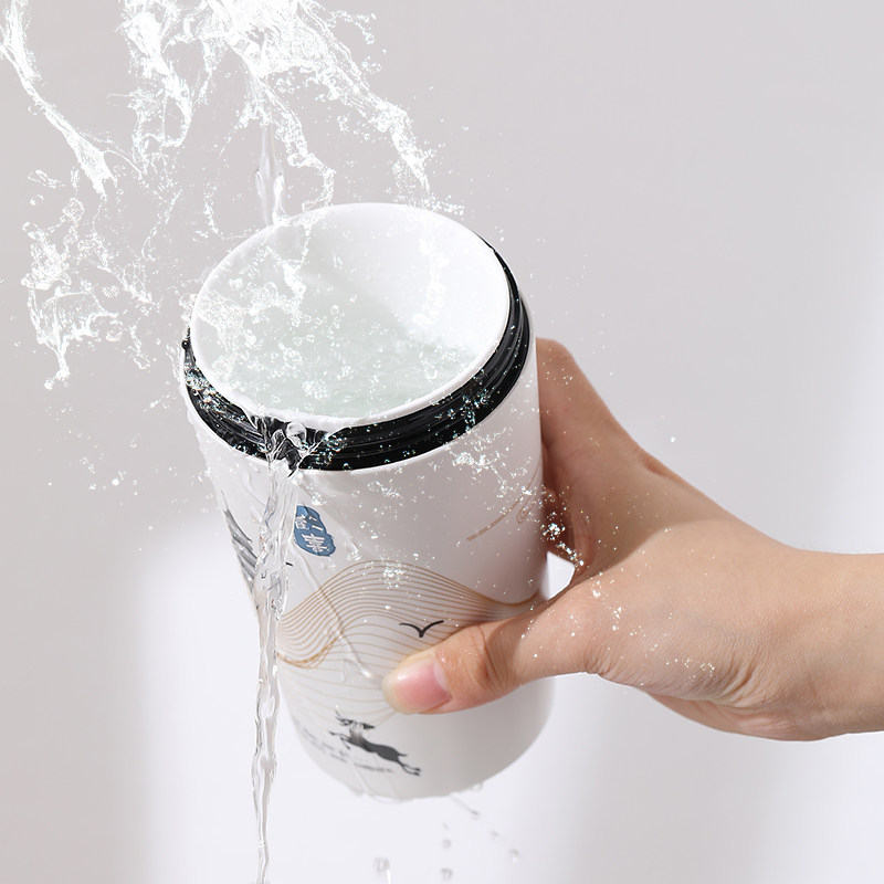 真陶瓷内胆咖啡杯便携随行保温杯女高颜值办公送礼水杯子2024新款