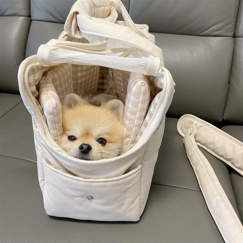 韩国小体狗小型茶杯犬猫外u出包宠物猫包便携单肩手提斜挎外带包