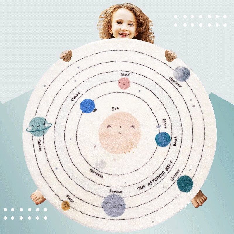 儿童房地垫圆形转椅地毯卧室电脑椅脚垫床边坐垫衣帽间防滑毛毯垫,居家布艺,地毯,淘宝优惠券,粉丝福利购,淘宝优惠卷