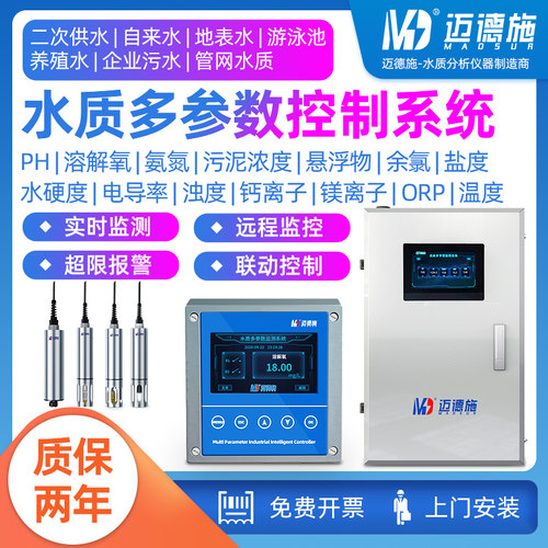 在线ph余氯水质检测仪溶解臭氧悬浮物电导率硬浊度自X来水离子监