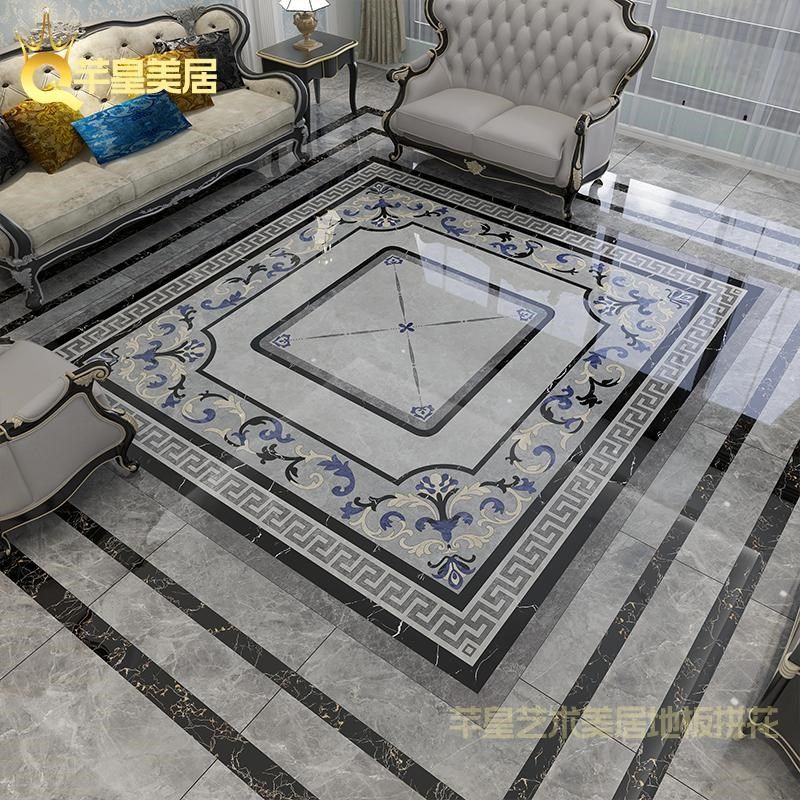 过道无限拼抛晶砖地毯砖欧式客厅地砖拼花瓷砖入户玄关拼图地砖