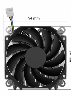 下压镀镍12代12400ITX电脑机箱32高薄款cpu散热器115X 1700 1366