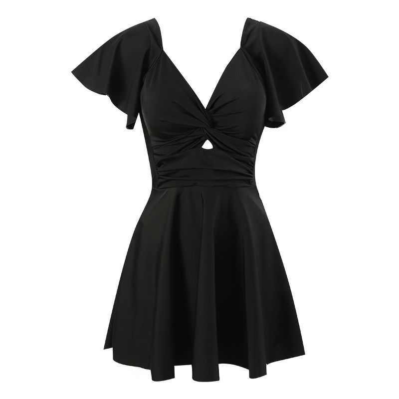 泳衣女大码胖mm200斤微胖女孩遮肚显瘦保守遮肉连体泡温泉高级感