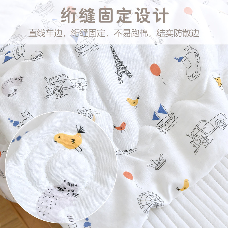 竹纤维空调被儿童双层纱布被子薄款幼儿园宝宝夏凉被新生婴儿盖被