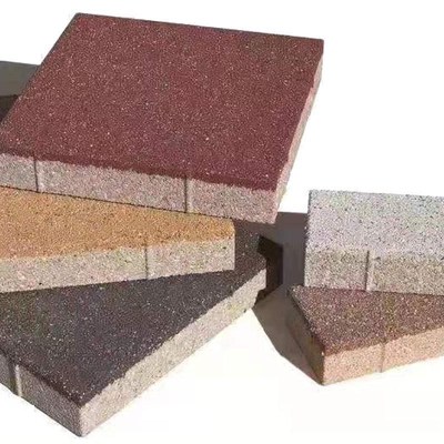 山东发货陶瓷透水砖人行道陶瓷颗粒透水砖彩色广场砖面包砖pc砖