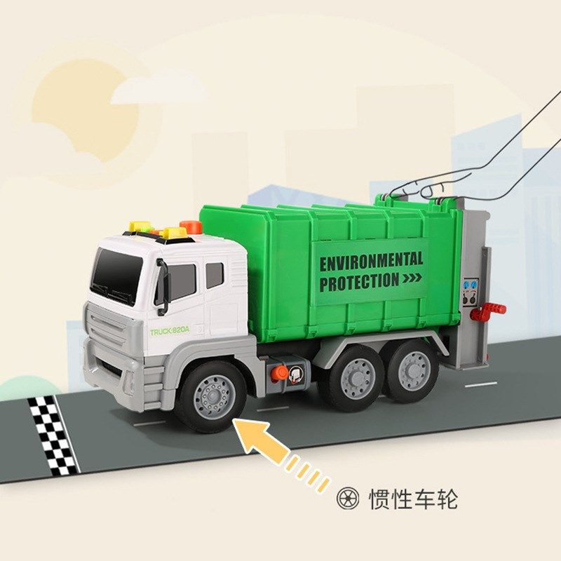 大号垃圾环卫车工程模型惯性耐摔清洁垃圾分类礼品儿童男孩玩具