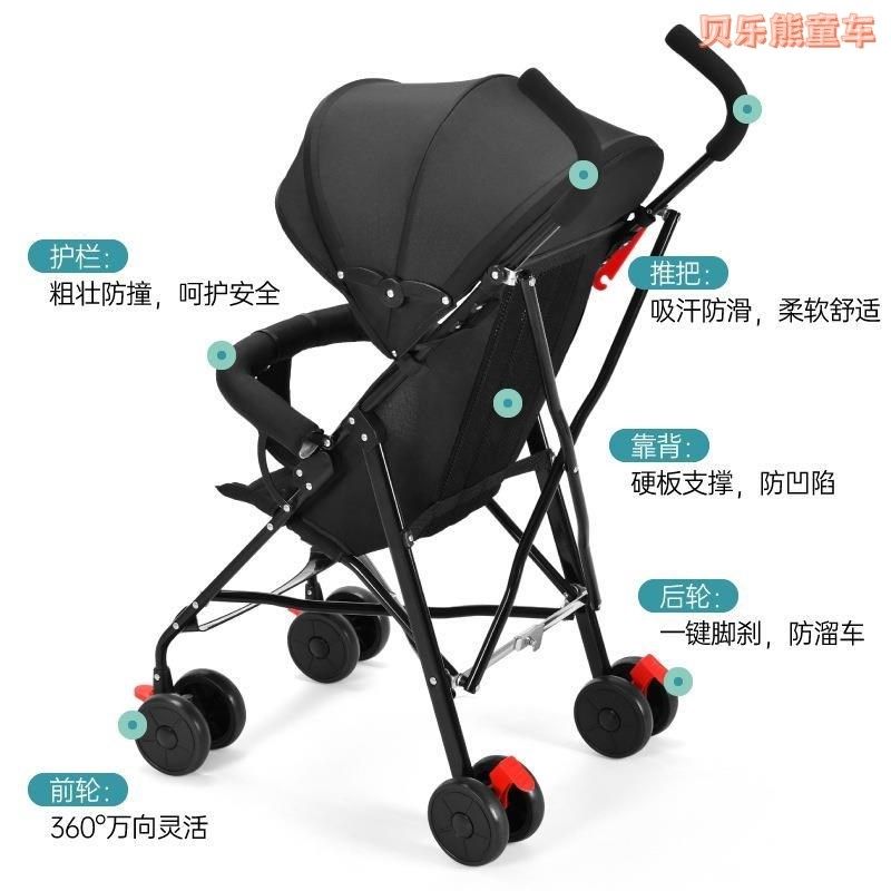 婴儿车推车可坐可躺0到3岁轻便折叠简易式夏季旅行幼儿童小孩宝宝