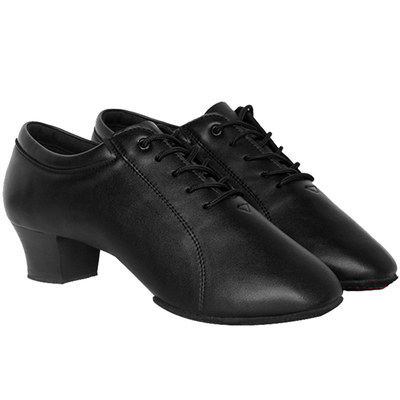 专业拉丁舞鞋男鞋男成人男款男士软底中跟舞蹈跳舞鞋男鞋黑色成年