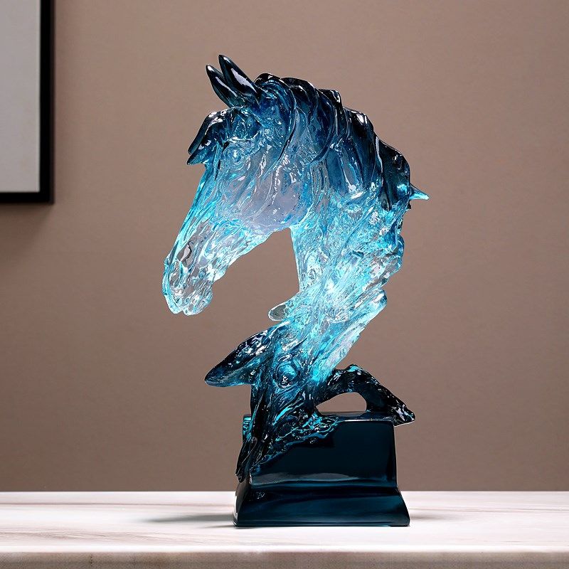 马到成功马摆件招财透明工艺品个性书房办公室装饰品开业乔迁礼物,家居饰品,装饰摆件,淘宝优惠券,粉丝福利购,淘宝优惠卷