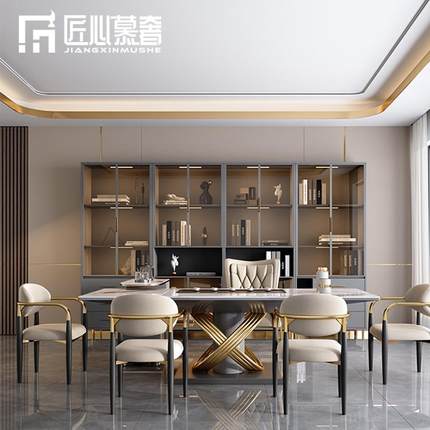 轻奢高级茶台烧水壶一体办公室客厅茶桌简约现代岩板茶几功夫茶桌