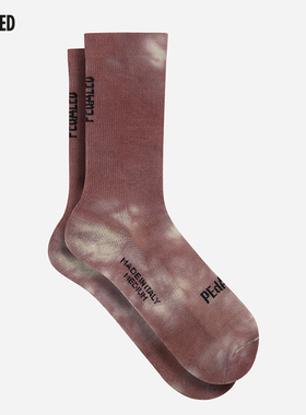 PEdALED 骑行袜运动袜足弓支撑缓震ELEMENT TIE DYE SOCKS 砖红色