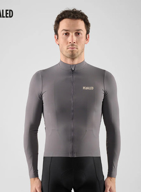 PEdALED 男士 ELEMENT JERSEY 灰色 浅褐色 长袖骑行服