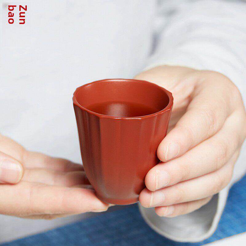 尊壶宜兴紫砂大师杯单小茶杯大红袍茶杯茶杯陶瓷功夫茶具茶杯