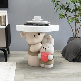 治愈系熊摆件家居装饰品客厅茶几床头柜托盘收纳置物乔迁新居礼品