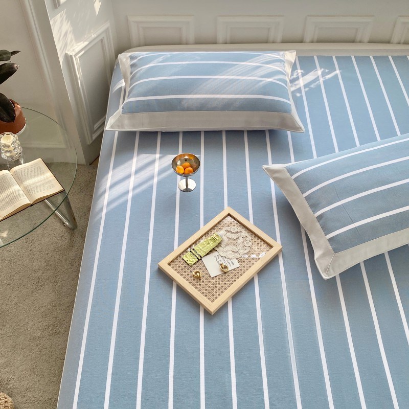 老粗布床单三件套全棉加厚老粗布凉席三件套1.5m1.8m床夏季席