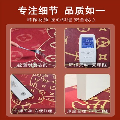 美式入户门垫进门地垫高级感2024新款可擦洗PVC门口脚垫玄关地毯