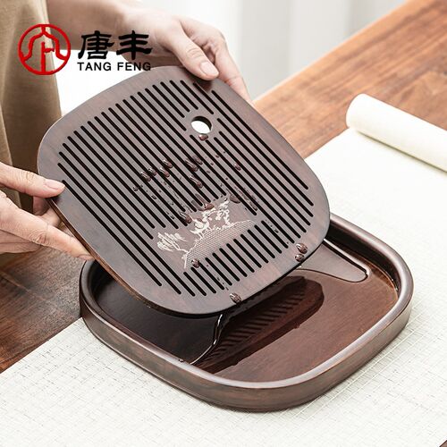 茶盘迷你小型家用2024新款竹制功夫茶托盘一人用茶台干泡盘沥水盘