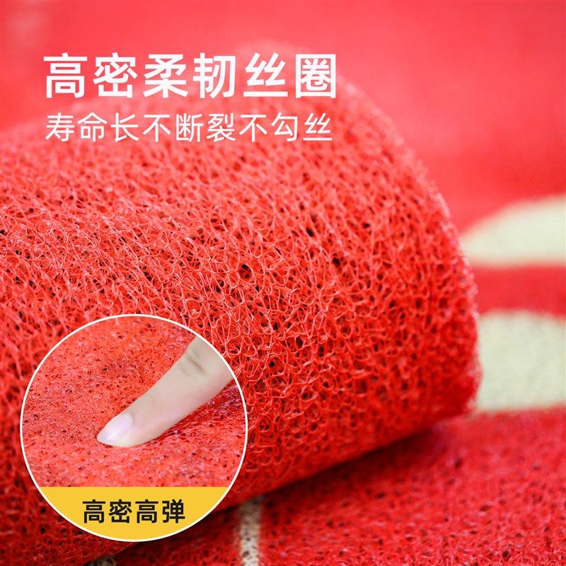 地垫入户门垫红色丝圈进门门口家用玄关脚垫耐脏免洗门外防滑地毯