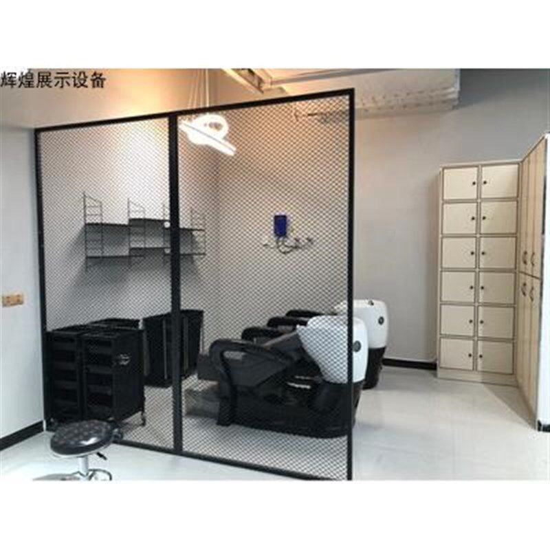 铁艺网格照片墙网片上墙网架工业风吊顶隔断铁网装酒吧屏风吊顶1