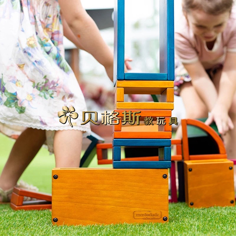 幼儿园儿童木制户外彩色积木27件套超大块构建拼搭益智木制玩具