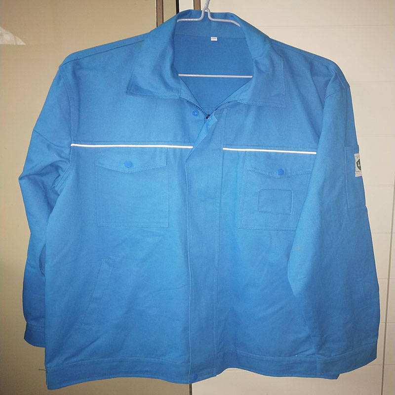 石化男士套装蓝色青年工作服长袖全棉工人工装车间电焊工耐烫