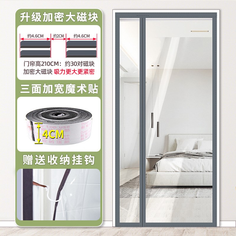 全磁条空调门帘防冷气透明防走冷风挡风免打孔侧开2025新款隔断帘