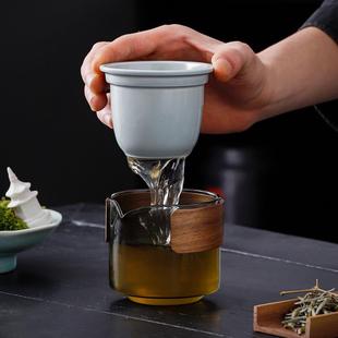 快客杯车载户外露营泡茶装 乐佳旅行茶具陶瓷一壶三杯玻璃便携式 备