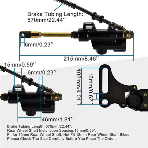 后制动总成主缸卡钳适配SSR 125cc 110cc 越野车中国滑板车
