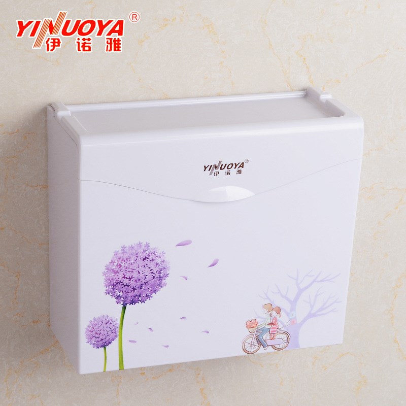 免打孔塑料纸盒 卫生间擦手纸纸巾盒浴室防水纸巾架 纸巾盒厂家