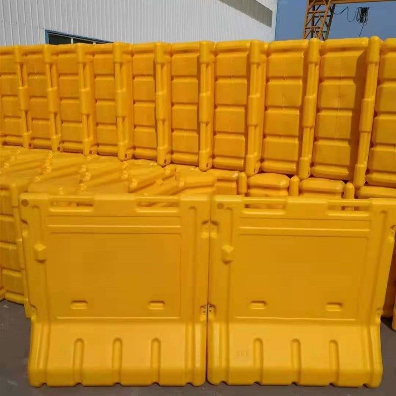 新料吹塑圆柱形防撞桶三t孔水马市政围挡分流隔离加厚滚塑防撞桶