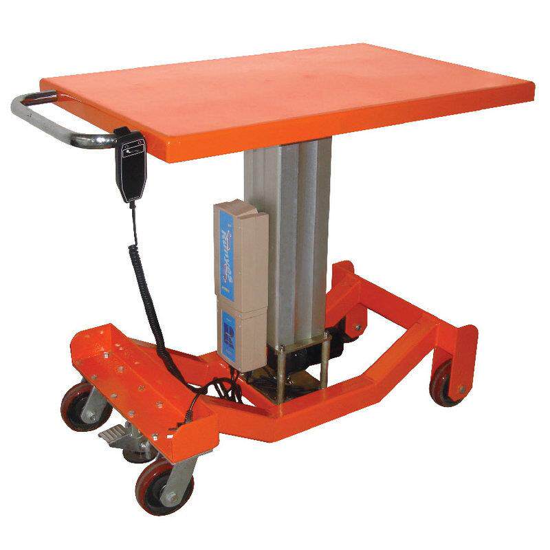 液压柱式平台车轻型电动升降台搬运车可移动式平台车轻便型堆高车