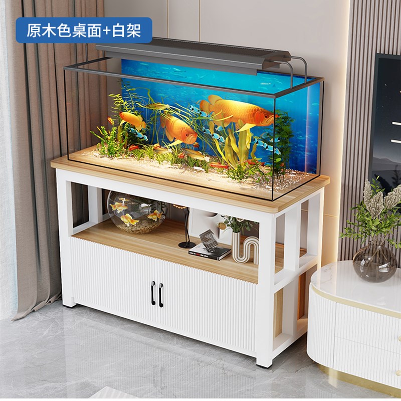 家用客厅中小型金属鱼缸柜底柜置物E架水族箱底座柜鱼缸架子储物