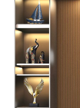 新中式家居摆件轻奢高级创意卧室B酒店书房办公室酒柜装修乔迁装