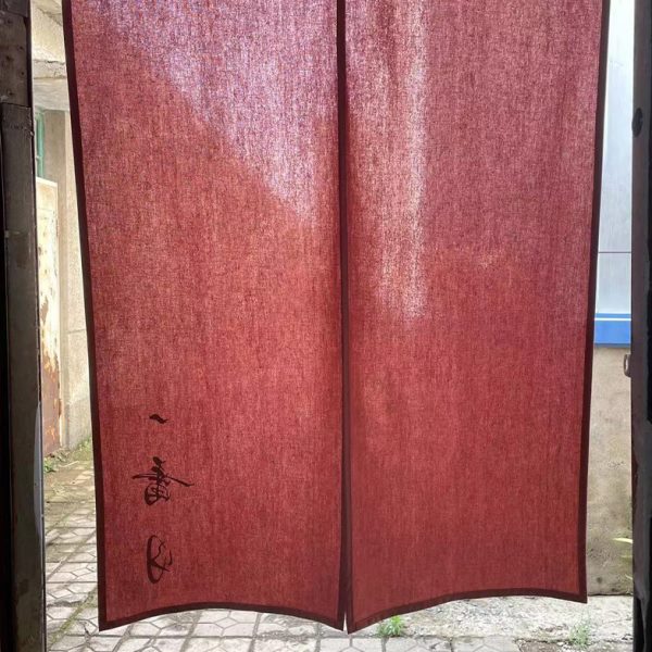 1-定制纯软棉麻布艺微透餐饮厨房门帘日式料理店商用隔断半截门帘