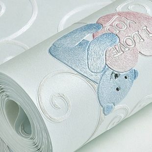 背景墙纸无纺布自粘家用 环保3D儿童房壁纸男女孩卧室客厅2024新款