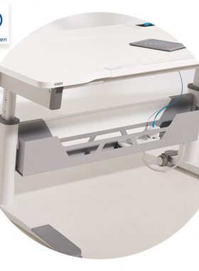 德国Paidi学习桌配件原装桌下理线槽 插座收纳悬挂通用款银灰色