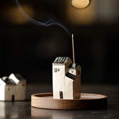 炼器忆江南手工陶瓷线香插国风线香座迷你家用室内香薰檀香插香器