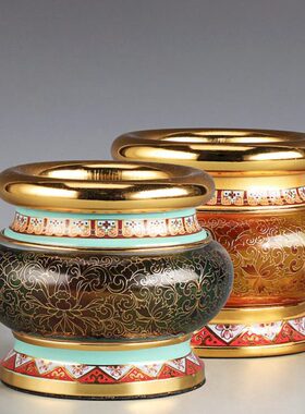 珐琅香炉供佛家用室内插香烧香供奉立香线香炉碗敬供神炉