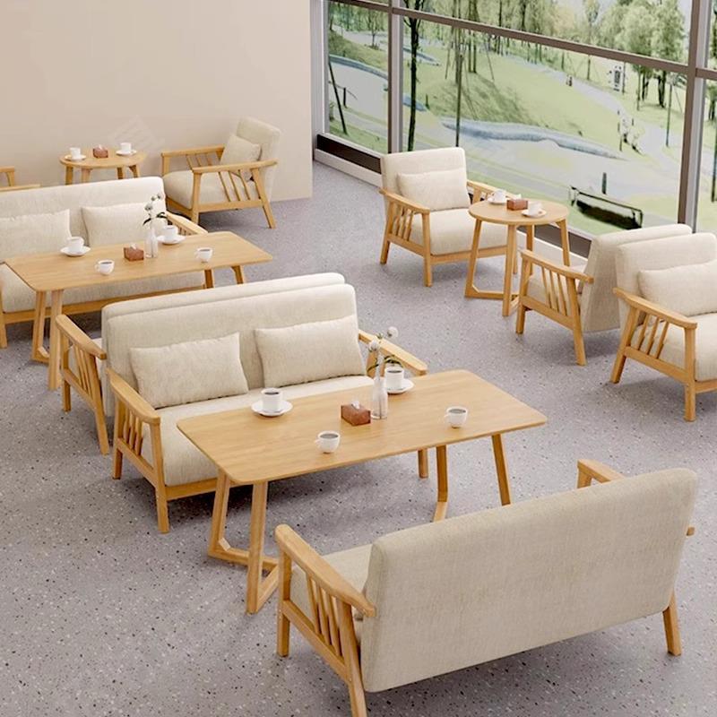 酒店大堂沙发网红款咖啡厅清吧民宿桌椅茶楼卡座茶几休闲 洽谈组