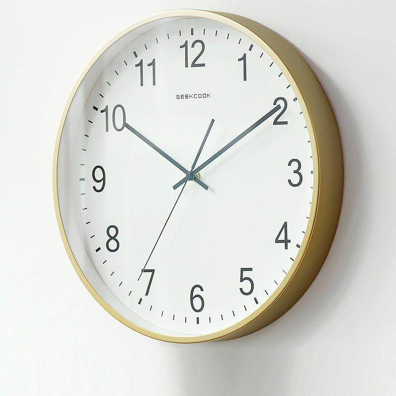 精工机芯时钟现代简单挂钟家庭客厅墙无声石英钟圆形数字挂钟,家居饰品,挂钟,淘宝优惠券,粉丝福利购,淘宝优惠卷
