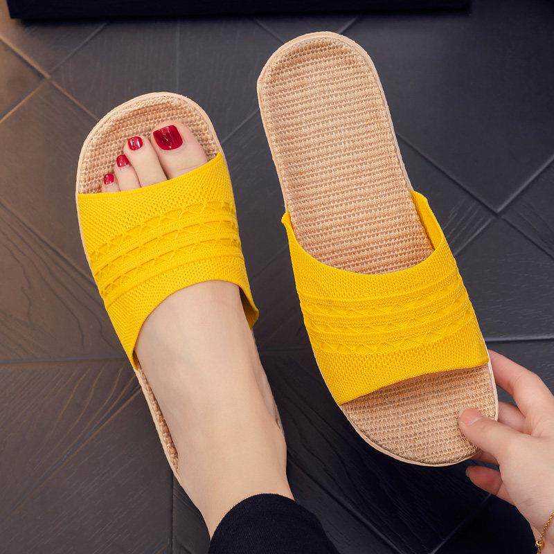 夏季布拖鞋男女居家室内家居防滑地板家用舒适透气卧室亚麻凉拖鞋