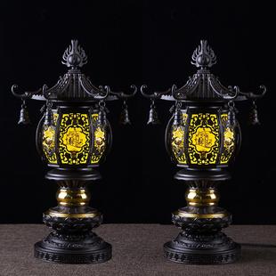 仿古宫灯佛供灯led莲花灯合金供佛灯长明灯财神神社灯家用神台灯